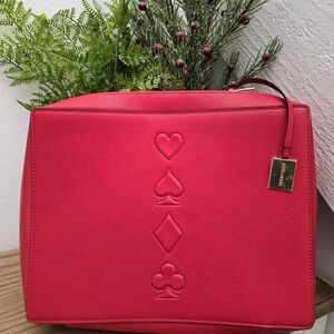 Estee Lauder cosmetic case red